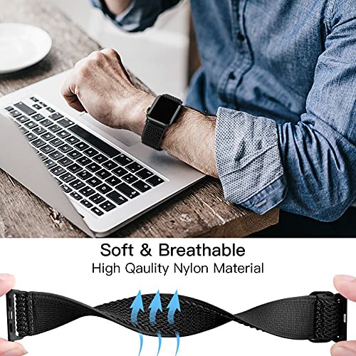 Lerobo Compatible for Apple Watch Band 41mm 40mm 38mm 45mm 44mm 42mm Women Men,Stretchy Solo Loop Soft Nylon Adjustable Braided Replacement Sport Band Compatible for Apple Watch Ultra 2 SE Series 9 8 - Image 4