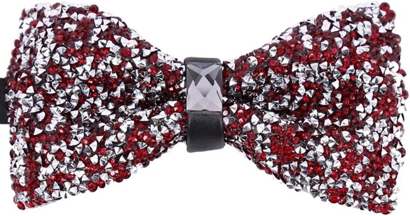 Men's Big Boy Sparkle Rhinestone Bow Tie Novelty Banquet Wedding Pre-Tied Bowtie