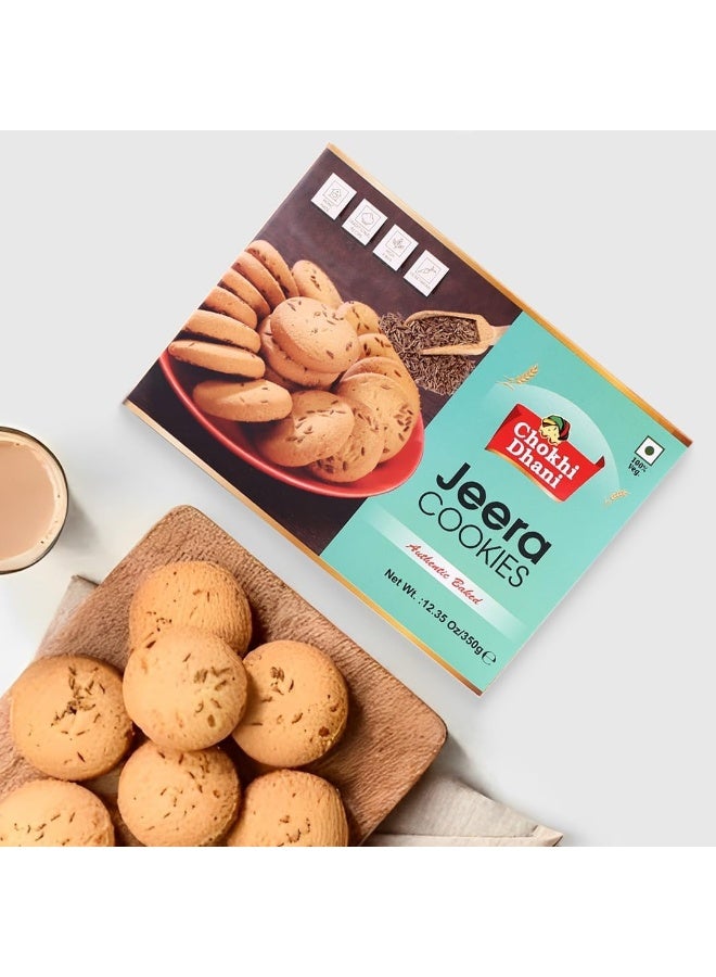 Chokhi Dhani Jeera Cookies 350 gm | Crispy Indian Cumin Biscuits | Savory & Aromatic Tea-Time Snack | Eggless, Homemade Bakery Style | - Image 4
