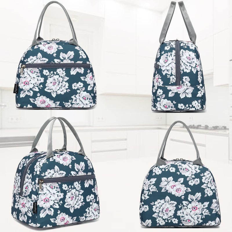 FlowFly Insulated Lunch Cooler Bag - Tote Bag Organizer for Women/Men, Plum - Image 5