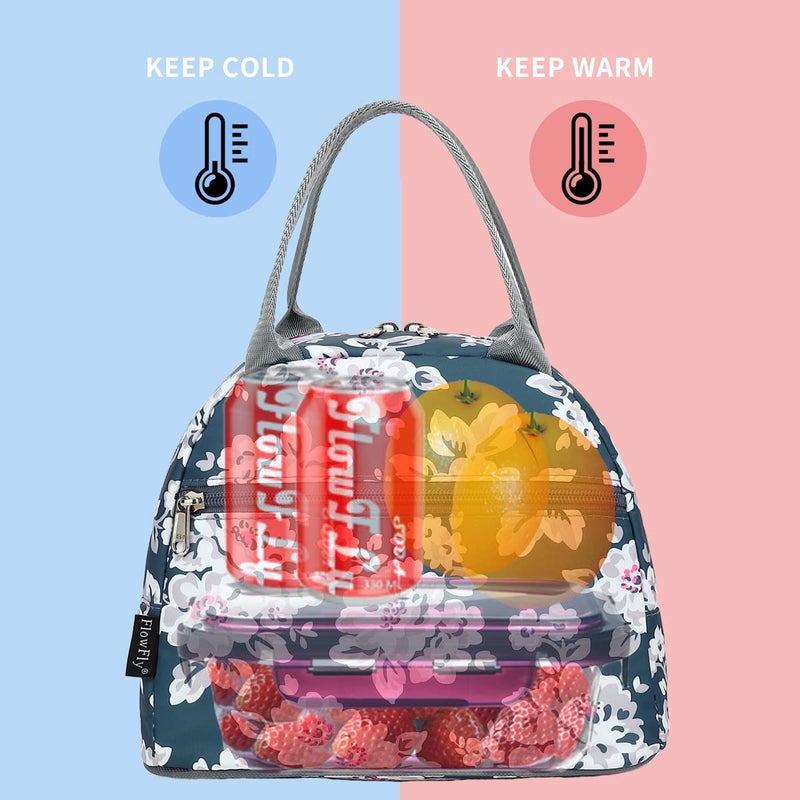 FlowFly Insulated Lunch Cooler Bag - Tote Bag Organizer for Women/Men, Plum - Image 2