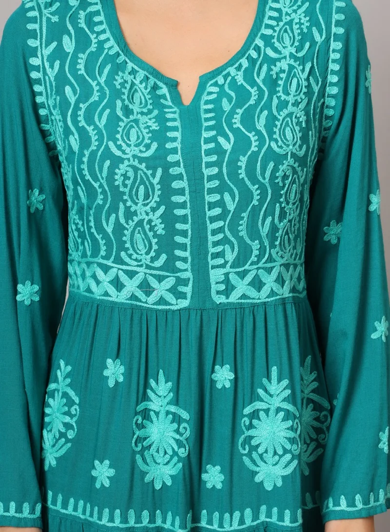 Alaya Hand Embroidered Lucknowi Chikankari  Rayon Jalabiya-AL3935