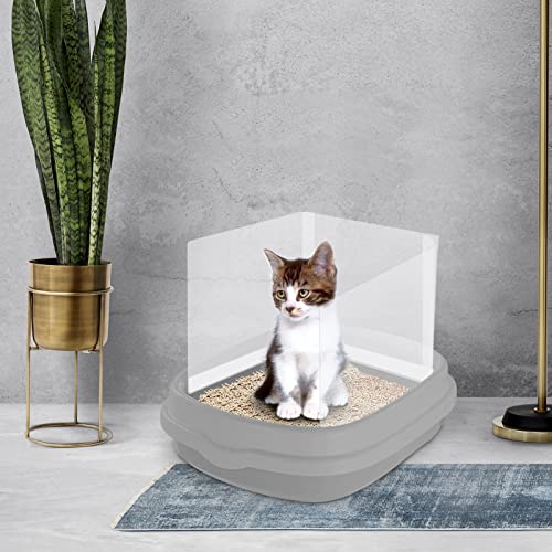 Sadoia 3 Pcs Cat Litter Box Splash Guard Pee Shields - Anti-Splashing Reusable High Sided Cat Toilet Training Kit for Open Top Litter Pan - Image 4