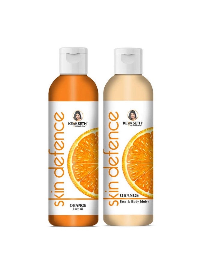 Keya Seth Aromatherapy Complete Winter Skin Care Combo Enriched With Vitamin C Skin Defence Orange Body Oil 200Ml + Orange Face & Body Moisturizer 200Ml - Image 1