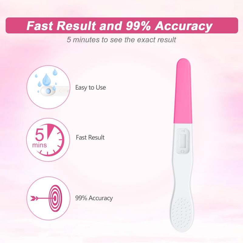 MomMed Pregnancy Test, 5 HCG Home Pregnancy Midstream Test, Accurately Detect Early Pregnancy, High Sensitivity Result for Women Home Testing - Image 3