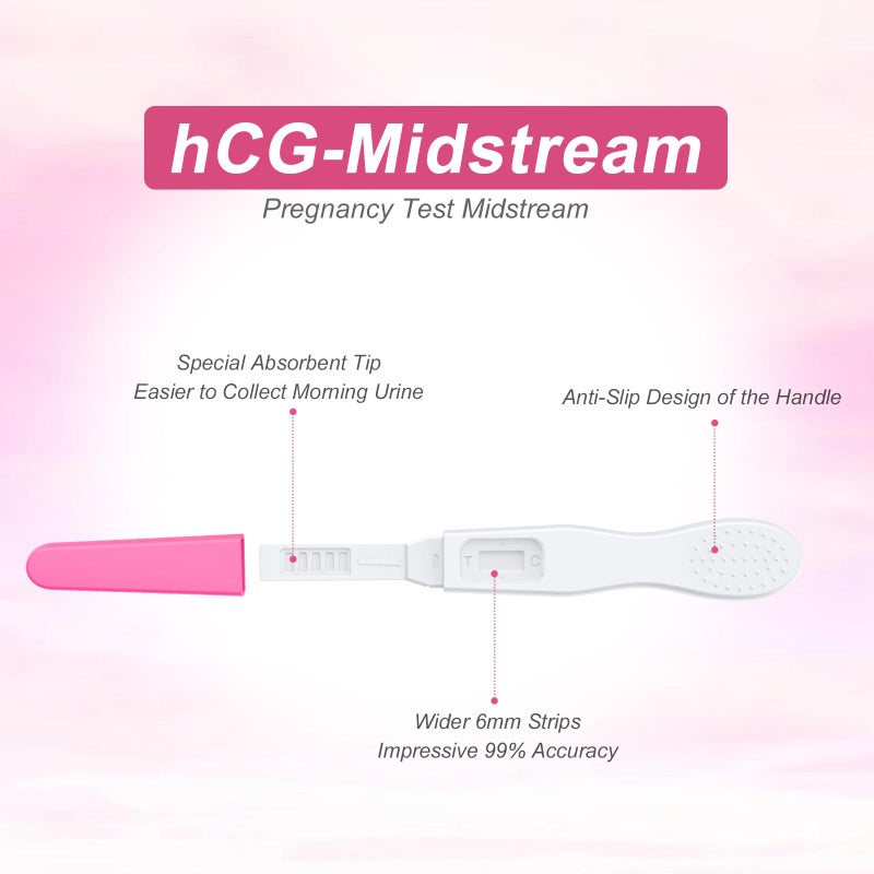 MomMed Pregnancy Test, 5 HCG Home Pregnancy Midstream Test, Accurately Detect Early Pregnancy, High Sensitivity Result for Women Home Testing - Image 2