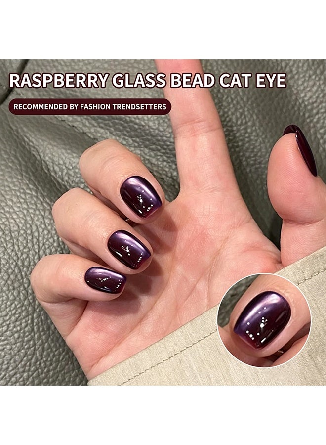 XEIJAYI Uv Led Gel Polish, Dark Purple Cat Eye Gel Nail Polish, Magnetic Shimmer UV/LED Soak-Off Nail Gel, Long-Lasting Salon-Quality Varnish for Home & Professional Manicure 10ml - Image 2