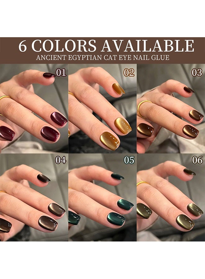 XEIJAYI Uv Led Gel Polish, Dark Purple Cat Eye Gel Nail Polish, Magnetic Shimmer UV/LED Soak-Off Nail Gel, Long-Lasting Salon-Quality Varnish for Home & Professional Manicure 10ml - Image 3