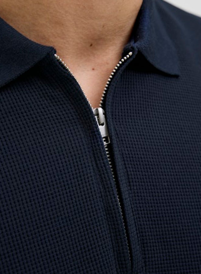 JACK & JONES JACK & JONES Mens Austin Zip Polo  - Image 2