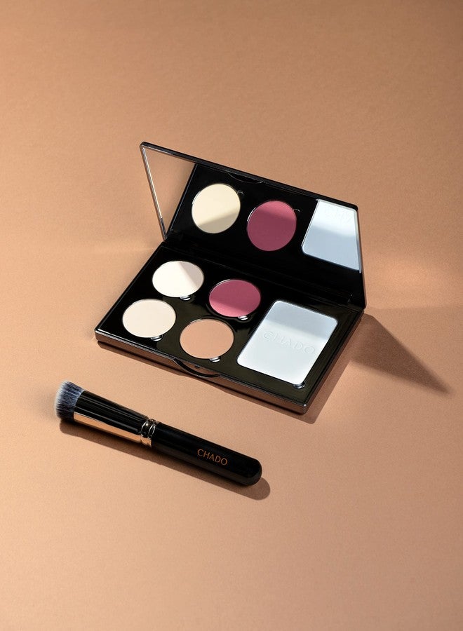 CHADO Monts & Merveilles Face Palette - Cream | Bronzer, Concealer, Contour, Blush, Setting Powder | Long Lasting | Face and Cheek Sculpting Palette | Refillable | Cruelty Free (Light to Medium Skin) - Image 4