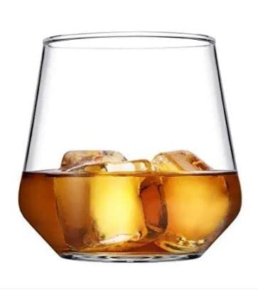 JRS TRADERS Whiskey Glasses Stylish Old Fashion Tumblers LeadFree Glassware for Whiskey Scotch Bourbon Cognac Brandy Cocktail Whisky Glass 370ML 6PCS - Image 2