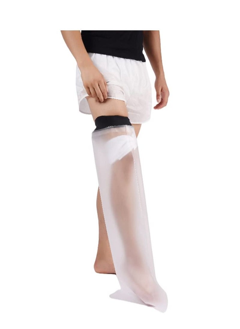 Arabest Adult Shower Leg Cast Protector, Calf Cast Protector, Waterproof TPU Shower Bandage, Waterproof Protection for Broken Legs, Knees, Ankle Wounds and Burns  - Image 1