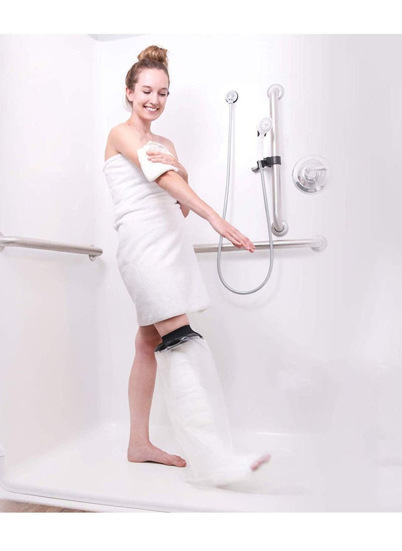 Arabest Adult Shower Leg Cast Protector, Calf Cast Protector, Waterproof TPU Shower Bandage, Waterproof Protection for Broken Legs, Knees, Ankle Wounds and Burns  - Image 5