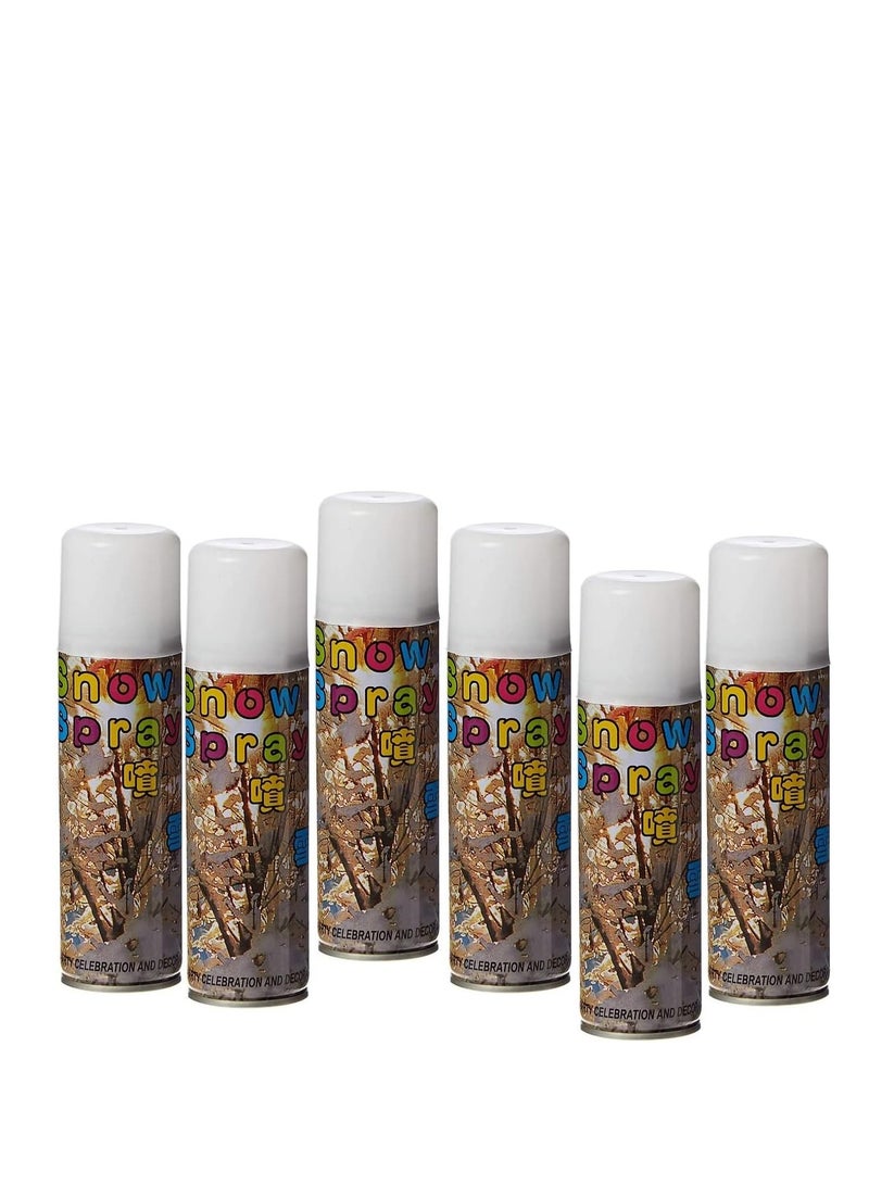 White Snow Decorative Party Spray Pack of 24pcs Realistic Vanishing Snow Effect - Image 2