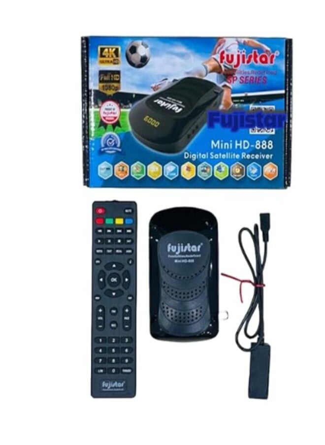 fujistar Fujistar Digital Satellite Receiver UHD 4K Dual Display Mini HD-888 Dual Sensor Black  - Image 2