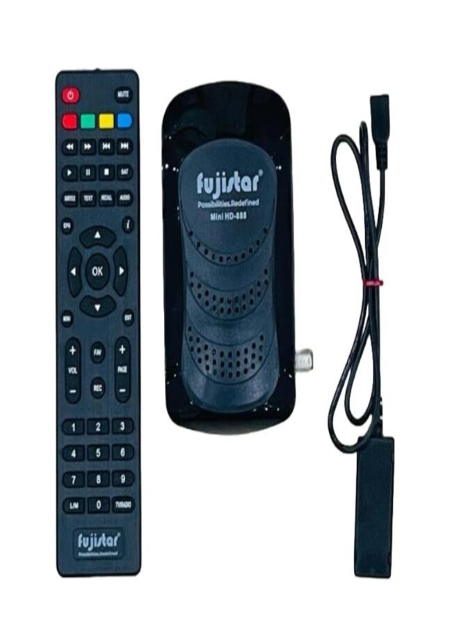 fujistar Fujistar Digital Satellite Receiver UHD 4K Dual Display Mini HD-888 Dual Sensor Black  - Image 3