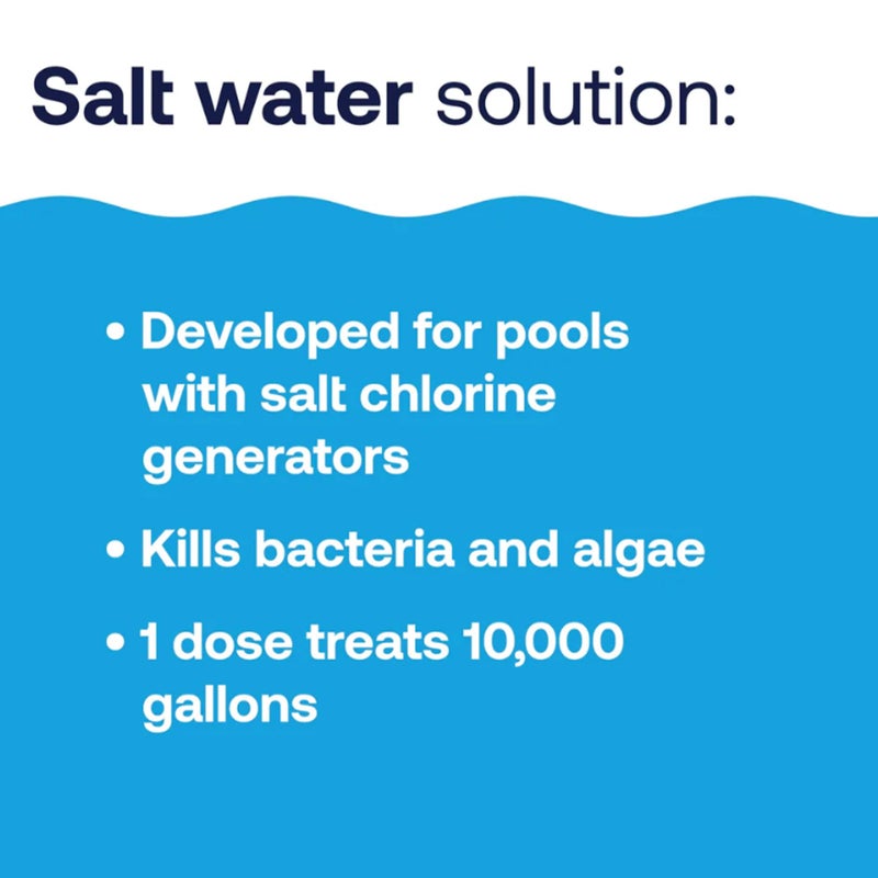 HTH 52047 Swimming Pool Care Salt Shock, Stabilized Chlorinator, 1 dose Treats 10000 gallons, 5x12oz Packets - Image 2