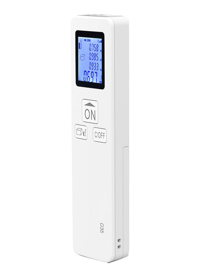 NIBEMINENT Mini Handheld Laser Distance Meter Digital Rangefinder White 15.60X3.20X5.60centimeter  - Image 5