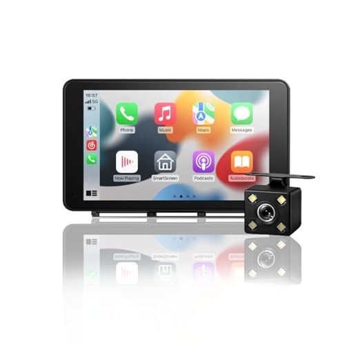 AutoSky 7" Wireless CarPlay & Android Auto Screen with Backup Camera – Portable FM + Bluetooth Dashboard Display for Older Cars with Mirror Link Feature – AutoSky - Image 1