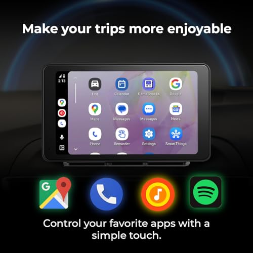 AutoSky 7" Wireless CarPlay & Android Auto Screen with Backup Camera – Portable FM + Bluetooth Dashboard Display for Older Cars with Mirror Link Feature – AutoSky - Image 2