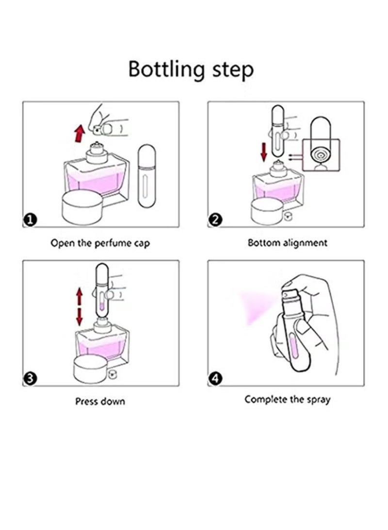 1pc 6ml Perfume red rose color Bottle Mini Portable Travel Refillable Perfume Atomizer Bottle For Spray Scent Pump Case Empty As Gift - Image 2