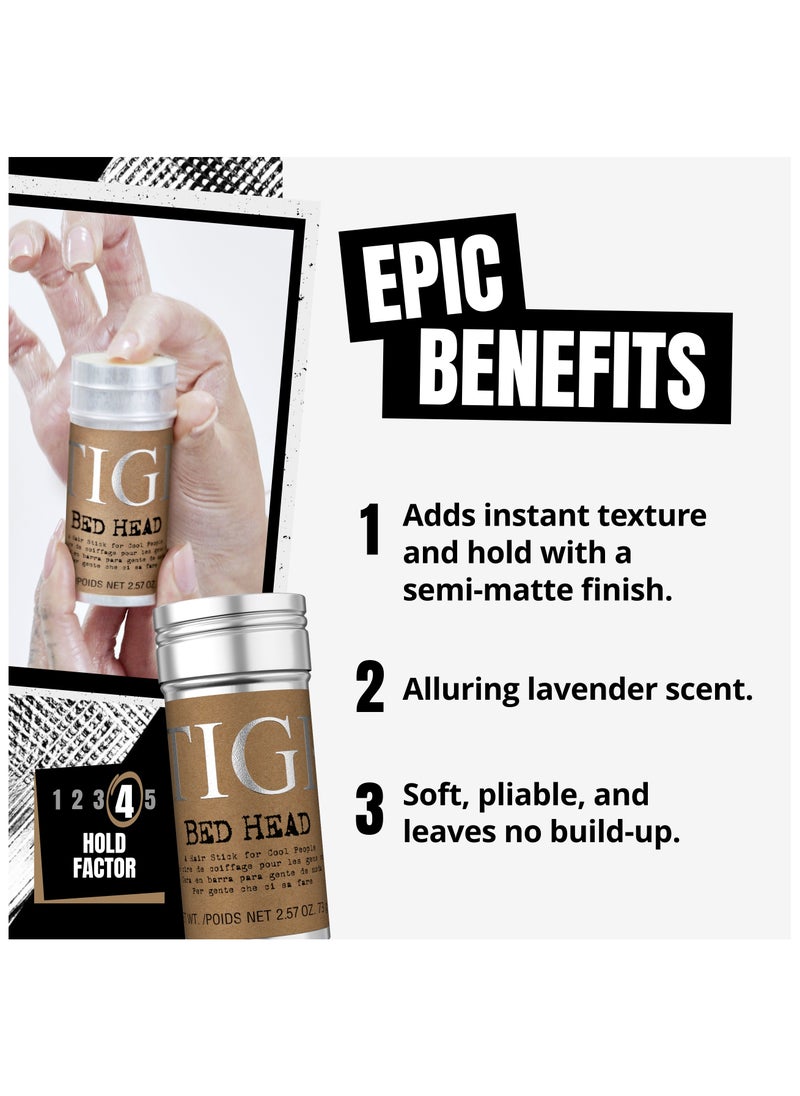 Bed Head Tigi - Men Hair Wax Stick For Cool People, For a Soft, Pliable Hold, Hair Styling Product With Beeswax - 2 Pack - Image 1