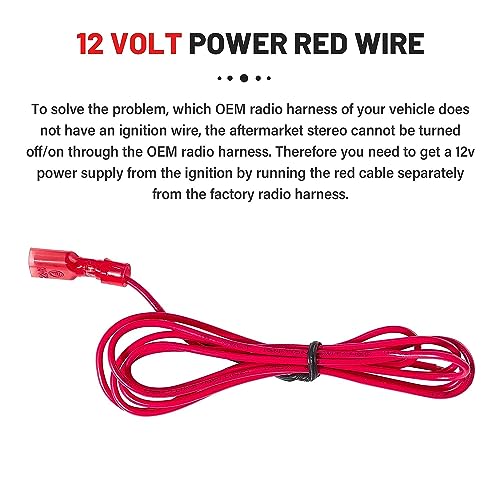 RED WOLF Car Radio Wiring Harness w/Antenna Adapter Compatible with 2002-2008 GM Chevy Silverado Impala GMC Sierra Buick Cadillac Aftermarket Stereo CD Receiver Wire Cable Aerial Connector Plug - Image 4