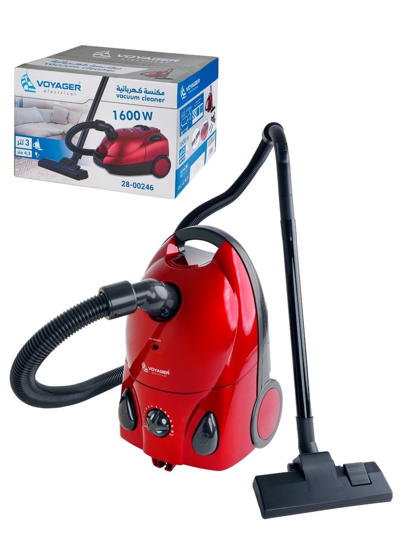 VOYAGER Red vacuum cleaner, 1600 watts  - Image 2