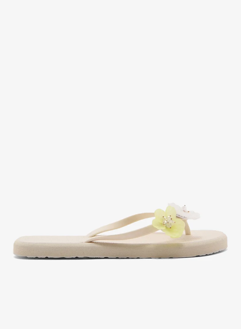 Ginger Floral Trim Flipflop