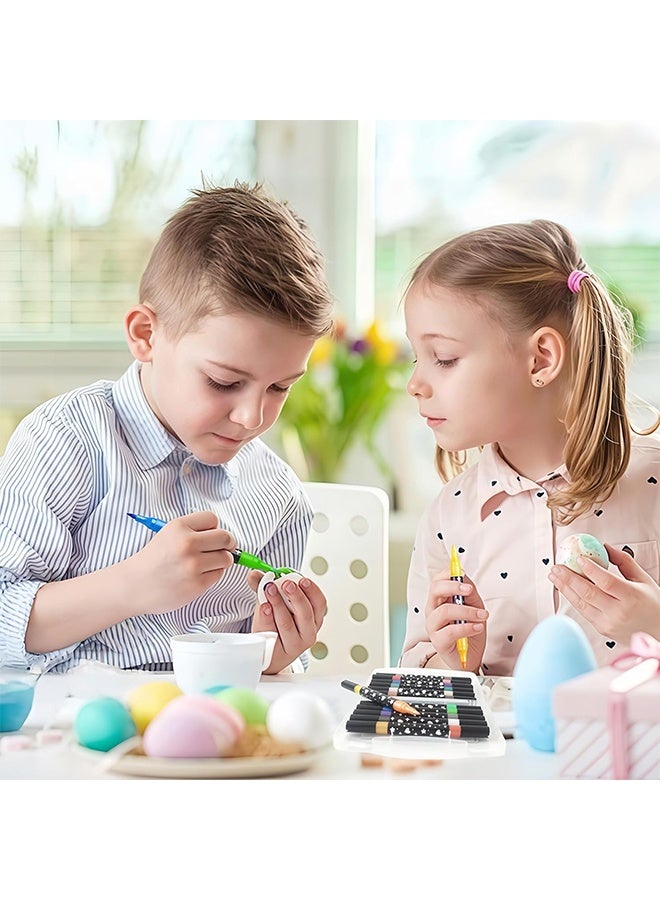 Dual Tip Glitter Markers Pens 24 Colors Dual Tip Brush Glitter Pens Set 12 Pack Sparkle Markers for Art Supplies Scrapbooking, Cards, DIY Crafts, Adults Coloring Books - Image 5