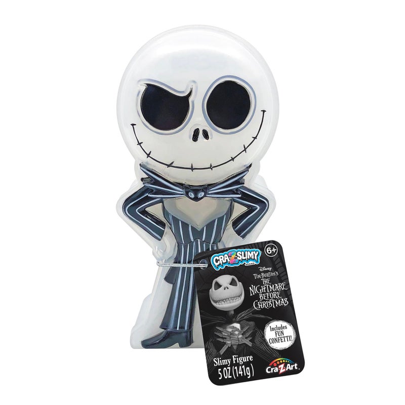 CrazArt CRAZSlimy The Nightmare Before Christmas Jack Skellington Slime Toy Glossy Stretchy Jack Slime with Bat Shaped Confetti MixIns for Boys and Girls The Nightmare Before Christmas Kid Toy Gift - Image 2