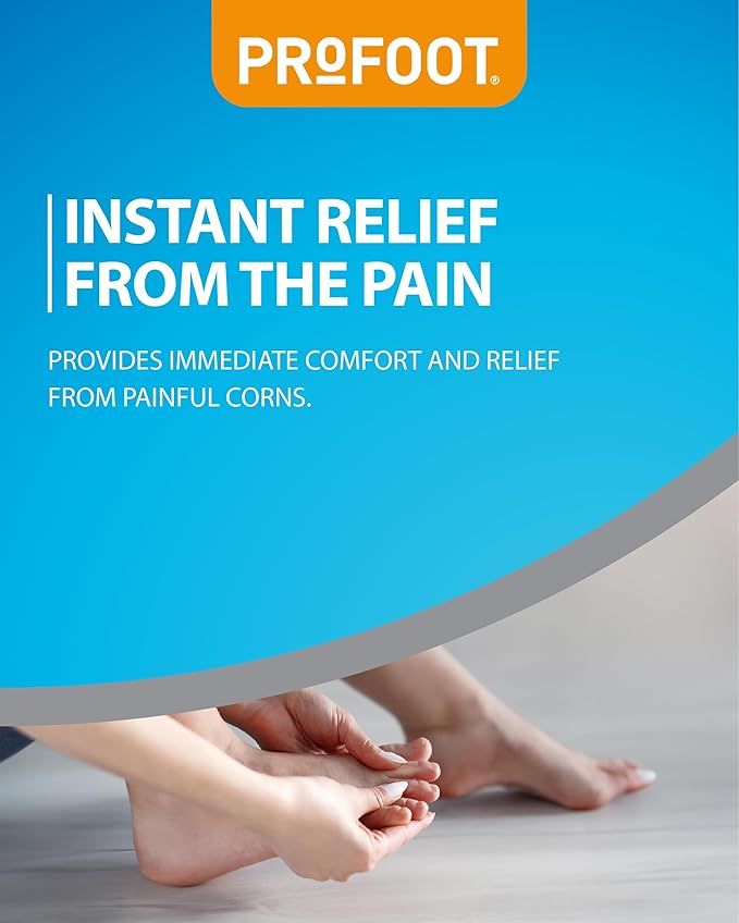 Profoot Corn Cushions 12 Cushioning Pads Instant Relief from Painful Corns Super Soft Cushioning Foam Pads for Pressure Relief Self Adhesive Pads 2 Pack - Image 5