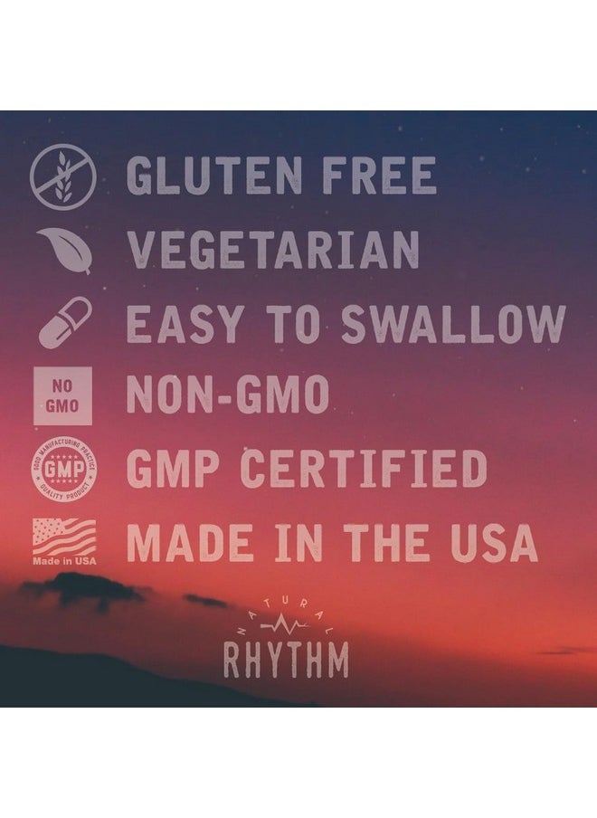 Natural Rhythm - Natural Rhythm Digestive Calm Probiotic (Plus L-Glutamine) 25 Billion CFU and 13 Strains. - Natural Support for Better Digestion - for Bloating & Constipation + Gas Relief & Leaky Gut - 60 Capsules. - Image 1