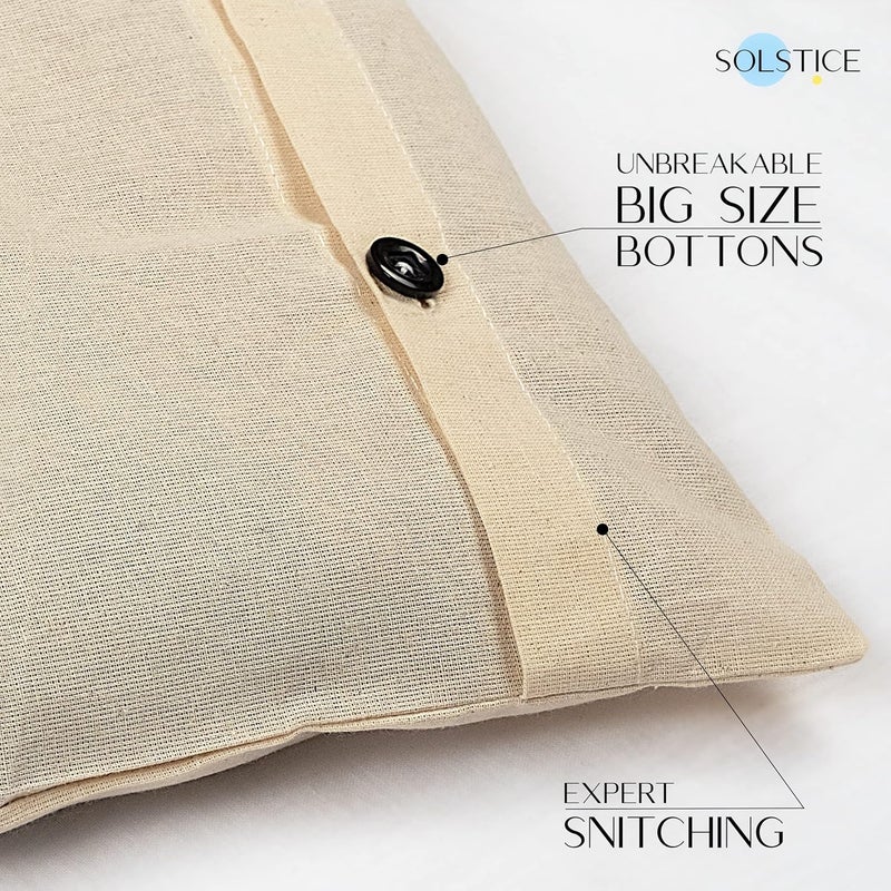 Solstice غطاء ساري قطن / حقائب ساري / أغطية ملابس (مجموعة من 24) بحجم كبير 16 x 14 (بوصة) لحقائب تخزين الملابس، السفر، منظم خزانة مع شبكة / نافذة (24)، أبيض فاتح - Image 3