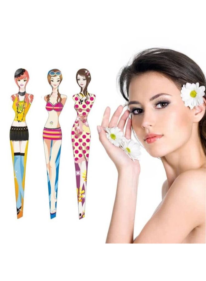 Tvoip 6Pcs Professional Girl Eyebrow Tweezer Stainless Steel Slanted Eyebrow Tweezers Eyebrows Hair Remover Tools Cosmetics Beauty random color - Image 4