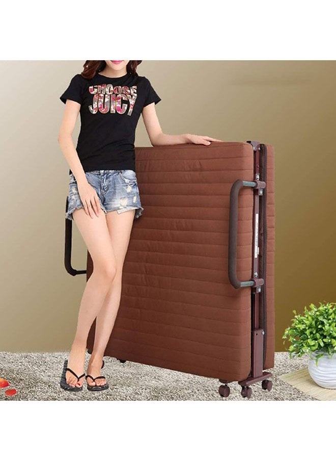Generic - Folding Bed,Portable Single Sofa Bed,Rollaway Bed with Wheels,Office Nap Bed with Adjustable Backrest,Multifunctional Fold Up Bed with Storage Bag - Image 1