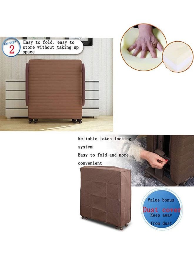 Generic - Folding Bed,Portable Single Sofa Bed,Rollaway Bed with Wheels,Office Nap Bed with Adjustable Backrest,Multifunctional Fold Up Bed with Storage Bag - Image 1