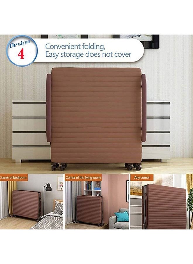 Generic - Folding Bed,Portable Single Sofa Bed,Rollaway Bed with Wheels,Office Nap Bed with Adjustable Backrest,Multifunctional Fold Up Bed with Storage Bag - Image 1