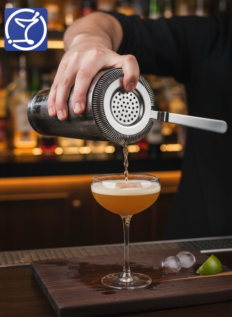 BarPros Deluxe Stainless Steel Calabrese Hawthorn Strainer, Premium Spiral Filter, Heavy-Duty Beverage Tool - Image 3