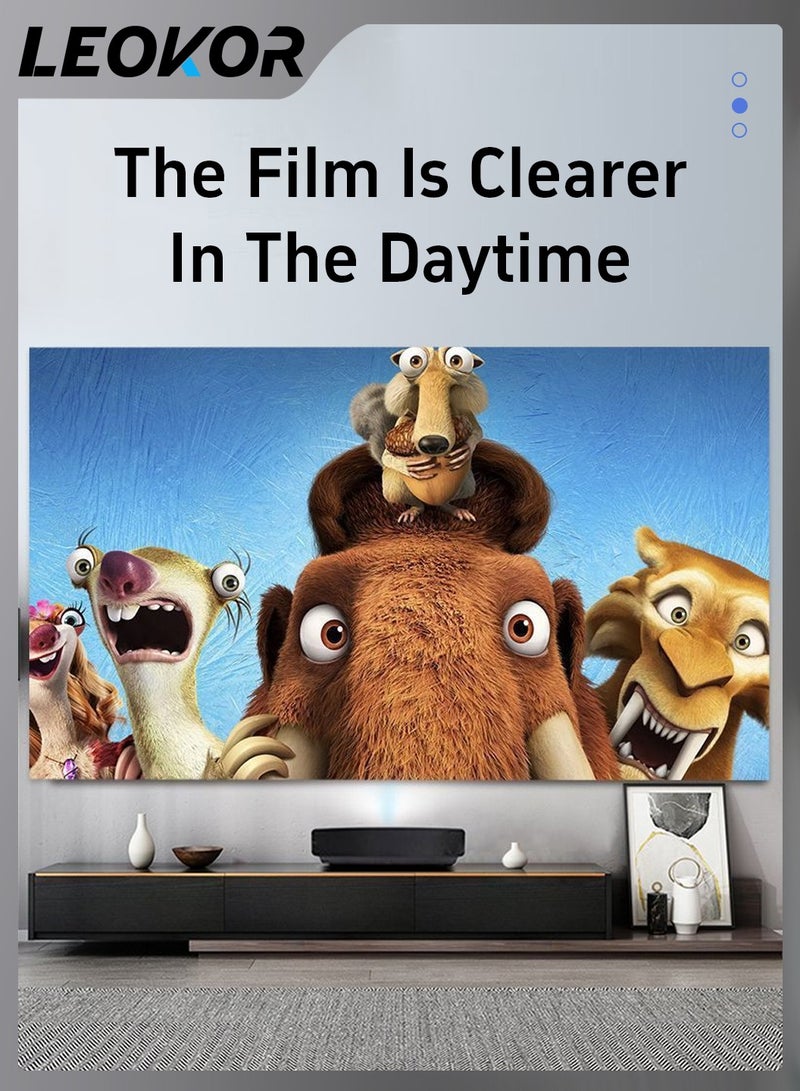 ليوكور شاشة عرض، 100 بوصة محمولة للاستخدام الخارجي، 16:9 4K 1080p HD Movie، للاستخدام الداخلي والخارجي في المسرح المنزلي والتخييم قابلة للطي ومضادة للتجعد - Image 4