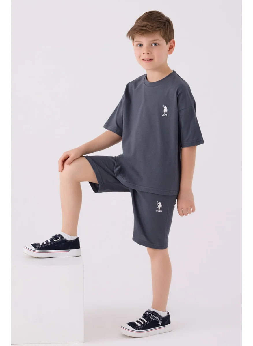 يو اس بولو اسن Boys' Smoke Bermuda Set