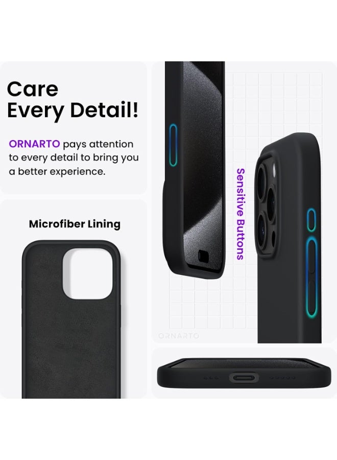 Houmt iPhone 15 Pro Case 6.1 Inch Liquid Gel Silicone iPhone 15 Pro Cover Inside Microfiber Soft Silky Touch Anti-Scratch Thin Shockproof Cover Compatible with iPhone 15 Pro - Image 4