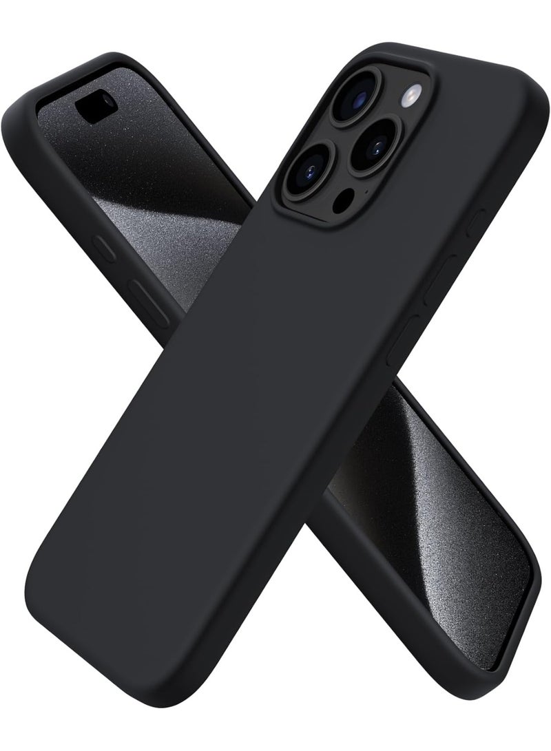 Houmt iPhone 15 Pro Case 6.1 Inch Liquid Gel Silicone iPhone 15 Pro Cover Inside Microfiber Soft Silky Touch Anti-Scratch Thin Shockproof Cover Compatible with iPhone 15 Pro - Image 1