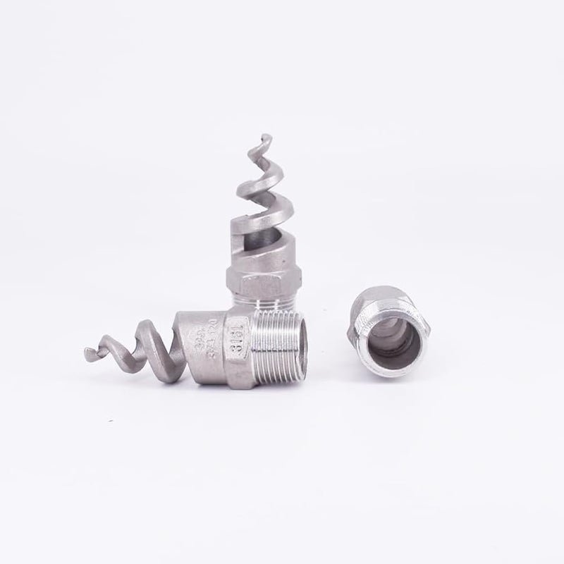SUS 304 Stainless Steel 3 8 Inch BSPT Male Spiral Cone Misting Spray Nozzle Polishing - Image 4