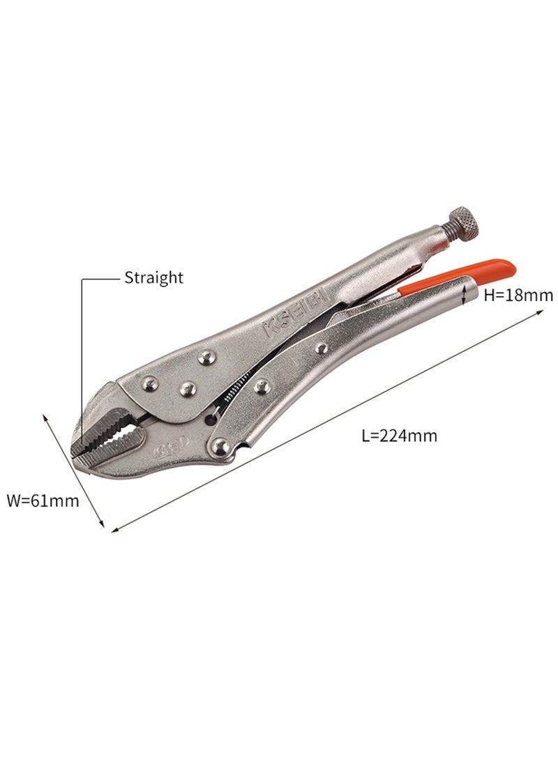 KSEIBI 10-inch Straight Jaw Locking Plier with Wire Cutter, Steel Tool, Built in Wire Cutter for Gripping, Cutting, Clamping on Flat Stock and Fasteners, Bend Metal Rods, Wires or Pipes, grip on nuts, bolts.  - Image 5