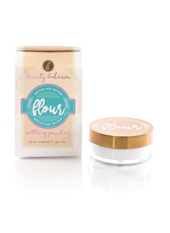 Beauty Bakerie - Flour Setting Powder for Foundation, Loose Face Powder Makeup, Perfect for Oily Skin, Long-Lasting Matte Finish, Ideal for Baking and Blurring, 0.5oz, Rice (White) - Image 1