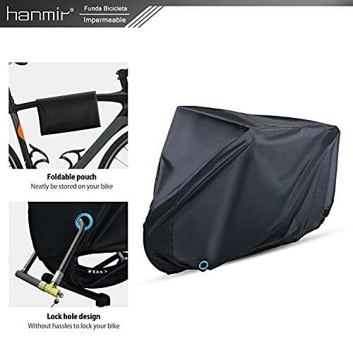 hanmir Bike Cover, Waterproof Outdoor Bicycle Cover with Lock Hole for Mountain Road Bikes - Image 5