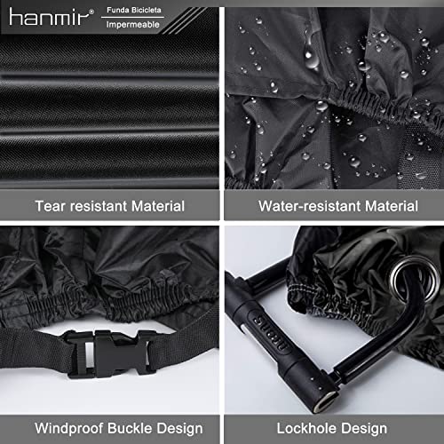 hanmir Bike Cover, Waterproof Outdoor Bicycle Cover with Lock Hole for Mountain Road Bikes - Image 4