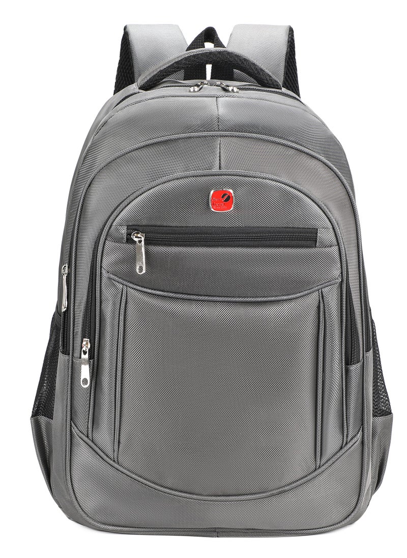 NEW TRAVEL New Travel School Backpack Fabric water proof ,size 18 inch color Grey  - Image 1