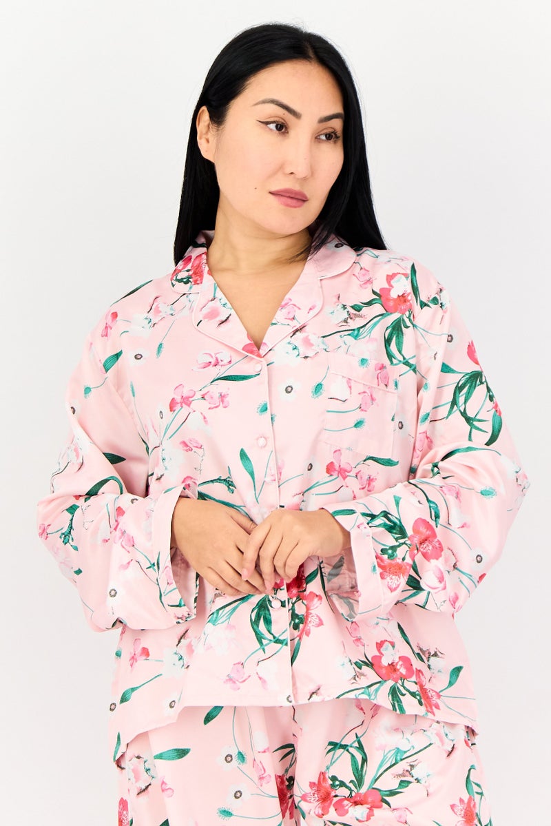 Marilyn Monroe Women 2 Pieces Floral Print Short Sleeve Pyjama Set, Multicolor - Image 2